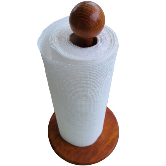 Teakwood Paper Towel Holder - Vintage - Picture 4 of 6